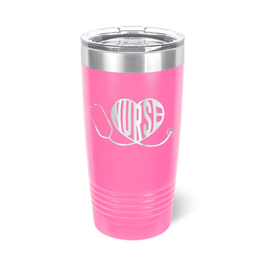 Heart Nurse Pink 20oz Tumbler